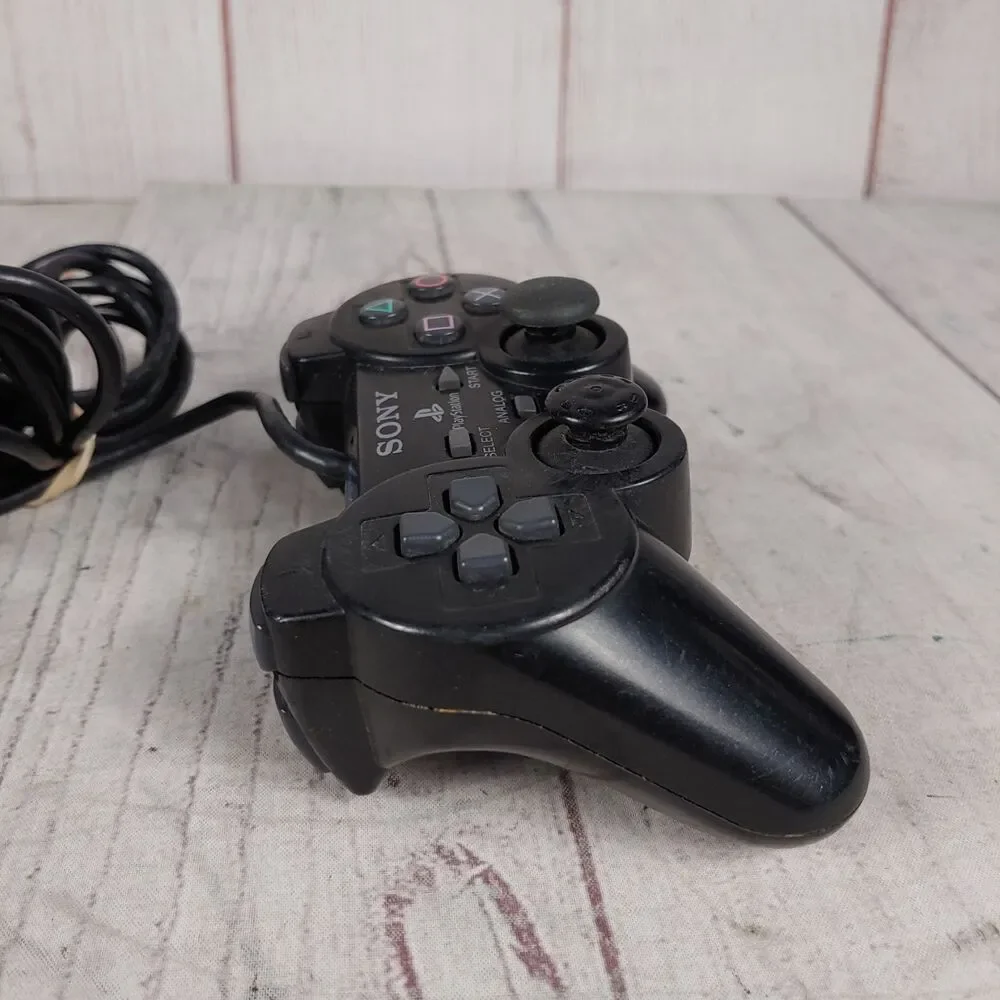 NEEDS JOYSTICK - Genuine OEM Sony PlayStation 2 PS2 DualShock Controller - Black